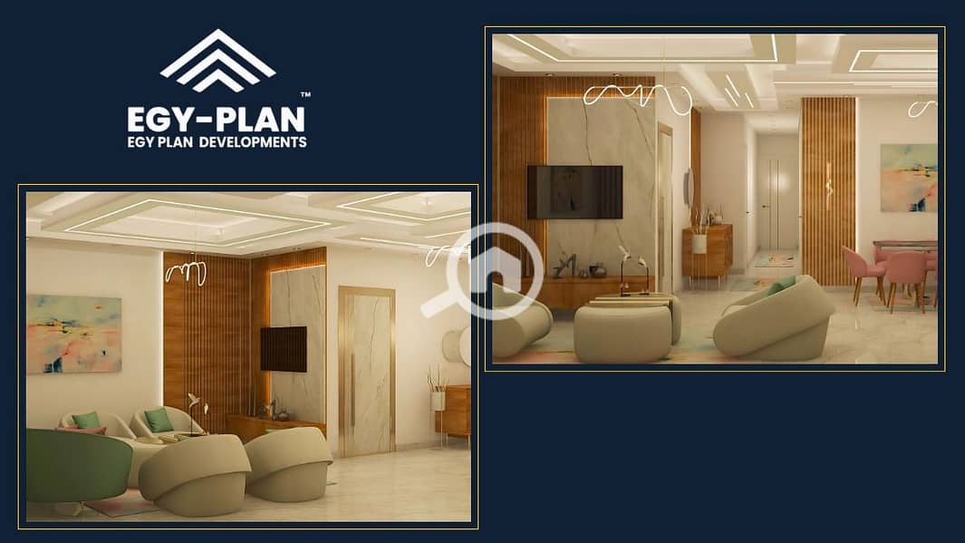 For lovers of spacious areas, own a 250 sqm apartment on the Dahshour connection in the main بيت الوطن in October, close to all services, in installments over 3 years without interest from the owning company. - Ansicht 5
