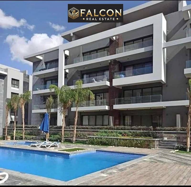 Pay 280,000 EGP and own an apartment overlooking the water feature | Apartment for sale in La Vista Patio Riva, New Cairo, near Hyde Park& AUC - Widok 4