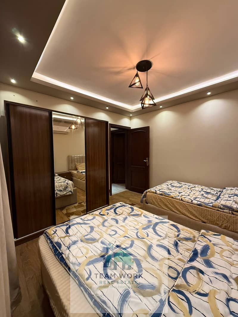 Luxury furnished apartment for rent: Fully air-conditioned apartment in Jannah 1 Compound, Sheikh Zayed, 3 bedrooms - Mehr