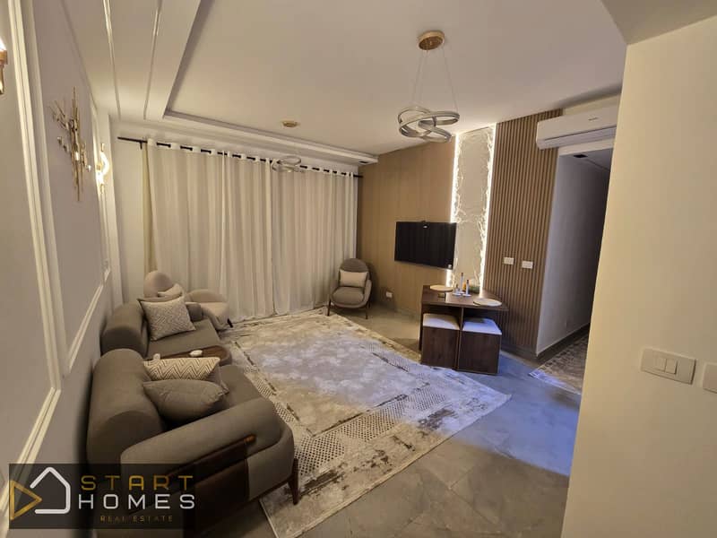 Furnished 100-square-meter, two-bedroom apartment for rent in Privado, Madinaty; features a lake view and is located near the banking complex and scho - Ansicht 5