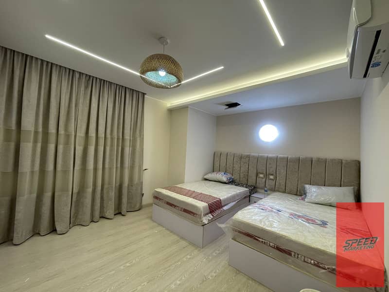 Hotel apartment for rent in the best residential compound, Taj City, in the best location, close to all services and 3 minutes away from 90th Street, - Widok 6