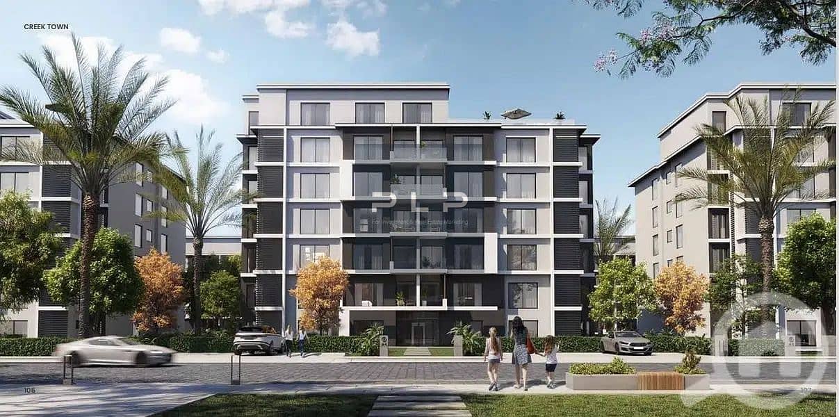 Apartment for sale below market price, resale, ready to move, fully finished in Creek Town Compound, Fifth Settlement, with an open view on landscape - Widok 3