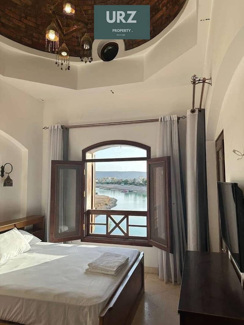 Lowest price 2bedroom lagoon view chalet fully finished with A/C for sale in Silver Sands Sidi Heneish North Coast near Beit El Bahr Almaza Bay - Widok 5