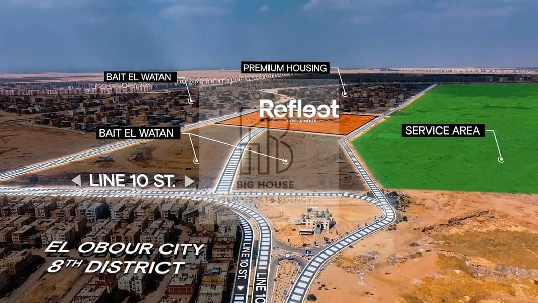 Own Your Apartment with a Very Low Down Payment + 10% Limited-Time Discount! Own your apartment with one of the leading real estate developers in Obour City, with a proven track record of 8 projects in Obour, including 4 successfully completed and deliver - Aanzicht 2