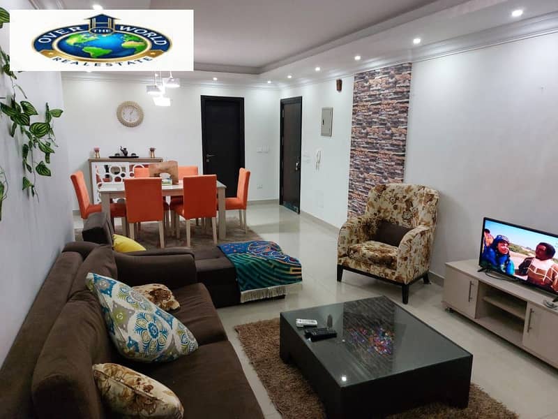 Dar Alna Zahra Compound, Maadi, furnished apartment for rent. It consists of two bedrooms, a reception area, a bathroom, and a fully equipped kitchen with air conditioning, Wi-Fi, and natural gas. - Widok 6