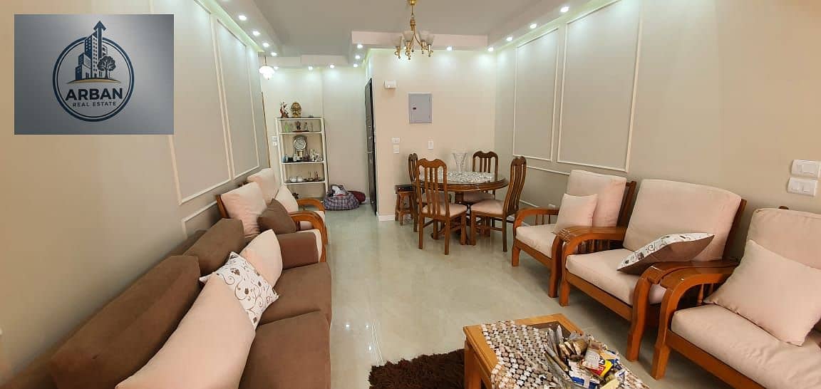 For rent a furnished hotel apartment in Crystal Plaza, Zahra El Maadi, on the ring road and next to Modern Academy, a prime location. - Vista 5