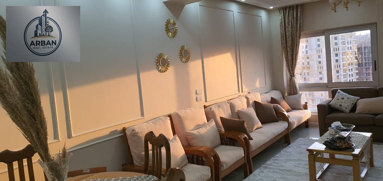 For rent a furnished hotel apartment in Crystal Plaza, Zahra El Maadi, on the ring road and next to Modern Academy, a prime location. - Vista 6