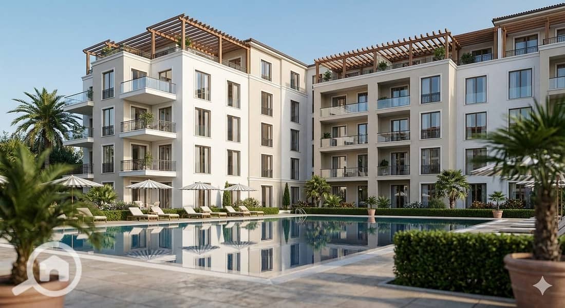 Invest wisely in the heart of Zayed: 3-bedroom apartment with all utilities and a lagoon view | Nozha - Sheikh Zayed - October - Ashgar District - Roc - Widok 2
