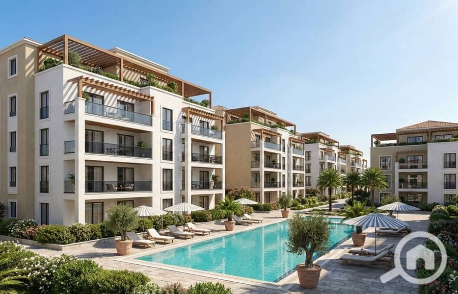 Invest wisely in the heart of Zayed: 3-bedroom apartment with all utilities and a lagoon view | Nozha - Sheikh Zayed - October - Ashgar District - Roc - Widok 3