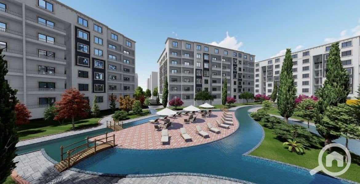 A stunning apartment of 100 sqm with immediate delivery, 2nd floor (two bedrooms and 2 bathrooms) for 2,300,000 EGP in Green Town Compound, which has complete services, 24-hour security, and smart systems. - Widok 2