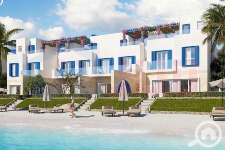Townhouse Villa for Sale (Building Area 275 sq m + 75 sq m Roof) Ras El Hekma (Directly on the Lagoon) - Ansicht 3