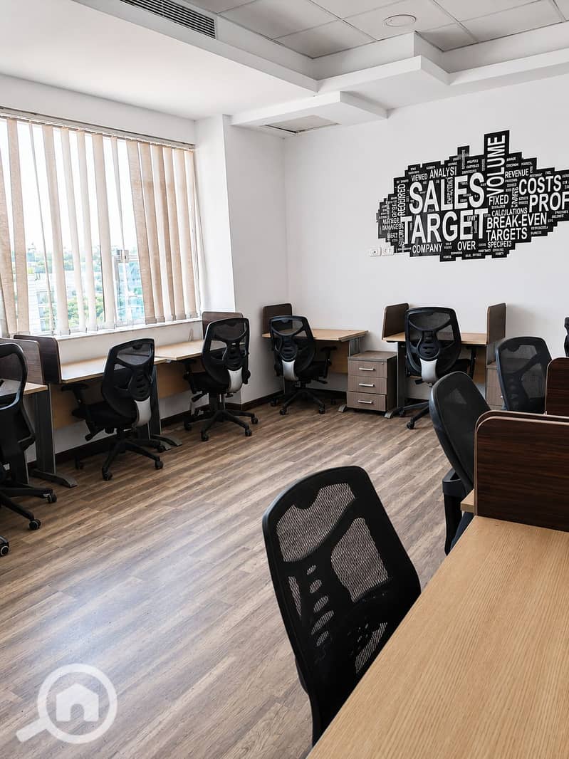 Office for rent for companies, fully finished and air-conditioned, in Al Tagamo' Al Khames, with an area of 220 square meters. - Widok 3