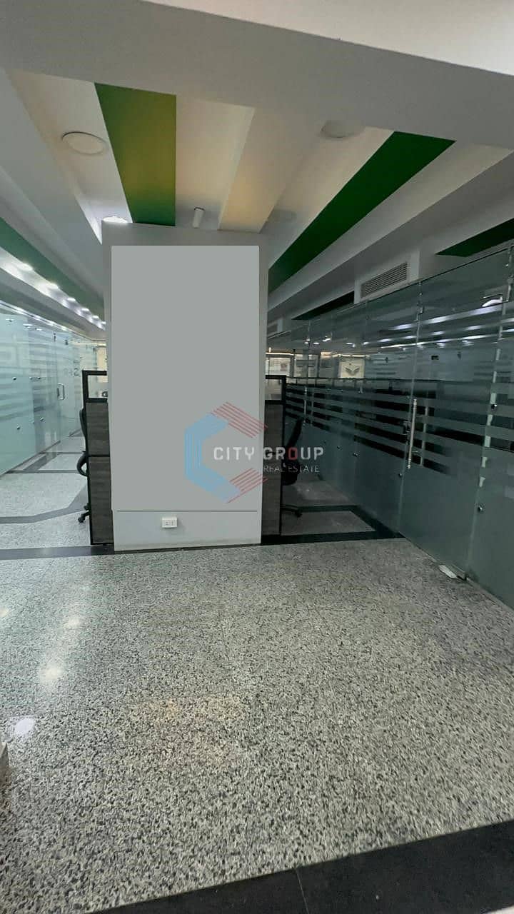 Furnished office for rent in a prime location on the Maadi Ring Road, 500 square meters. - Vista 3