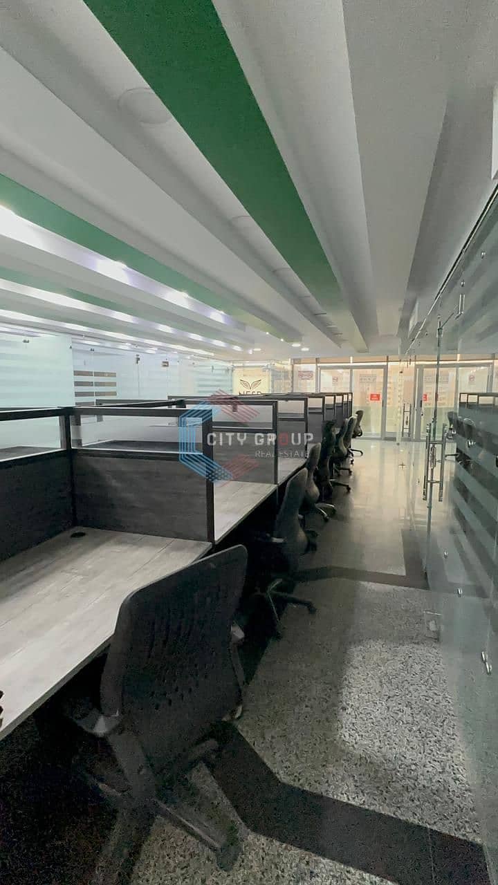 Furnished office for rent in a prime location on the Maadi Ring Road, 500 square meters. - Vista 6