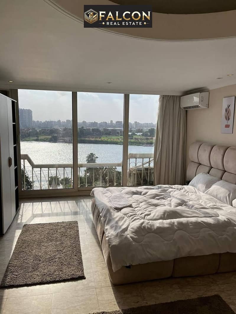 Imaginary view of Nile - ROI 2,3 M - Furnished Hotel suite + ACs - in Reve du Nil Tower prime location on Maadi Corniche next to Hilton - Widok 6