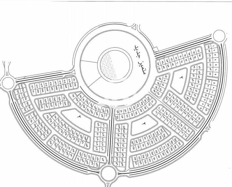 A plot of land in the بيت الوطن neighborhood with a central garden, corner B. – další
