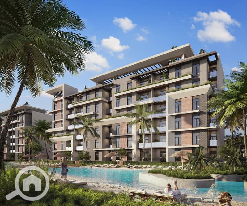 With a down payment of 380,000 and a monthly installment of 25,000 for 7 years, own a 140m apartment with a view of green spaces and lakes in a luxury compound in New Ayoub. - Widok 3