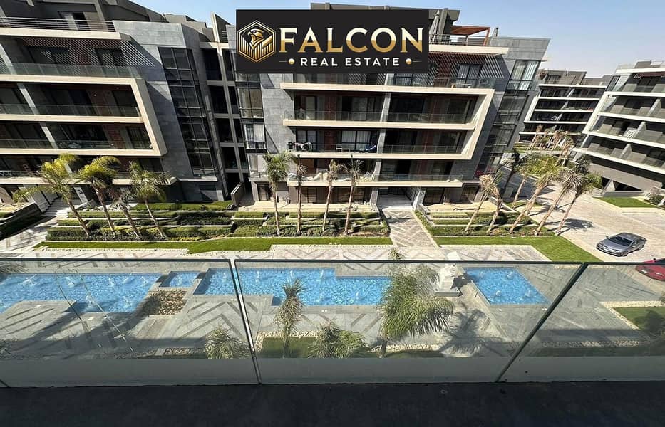 Near AUC, corner apartment with La Vista Patio, installment plan, New Cairo - Widok 3