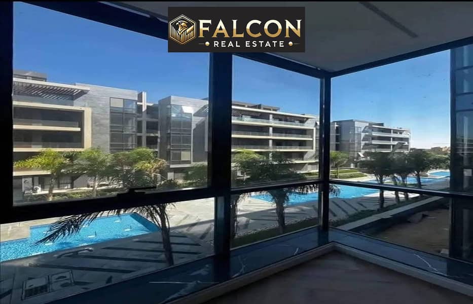 Near AUC, corner apartment with La Vista Patio, installment plan, New Cairo - Widok 6
