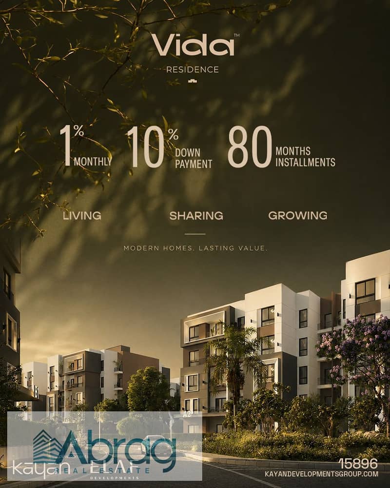 With a 200,000 down payment and installments over 8 years a two-bedroom apartment is for sale in Vida Compound Hadayek October - Ansicht 5