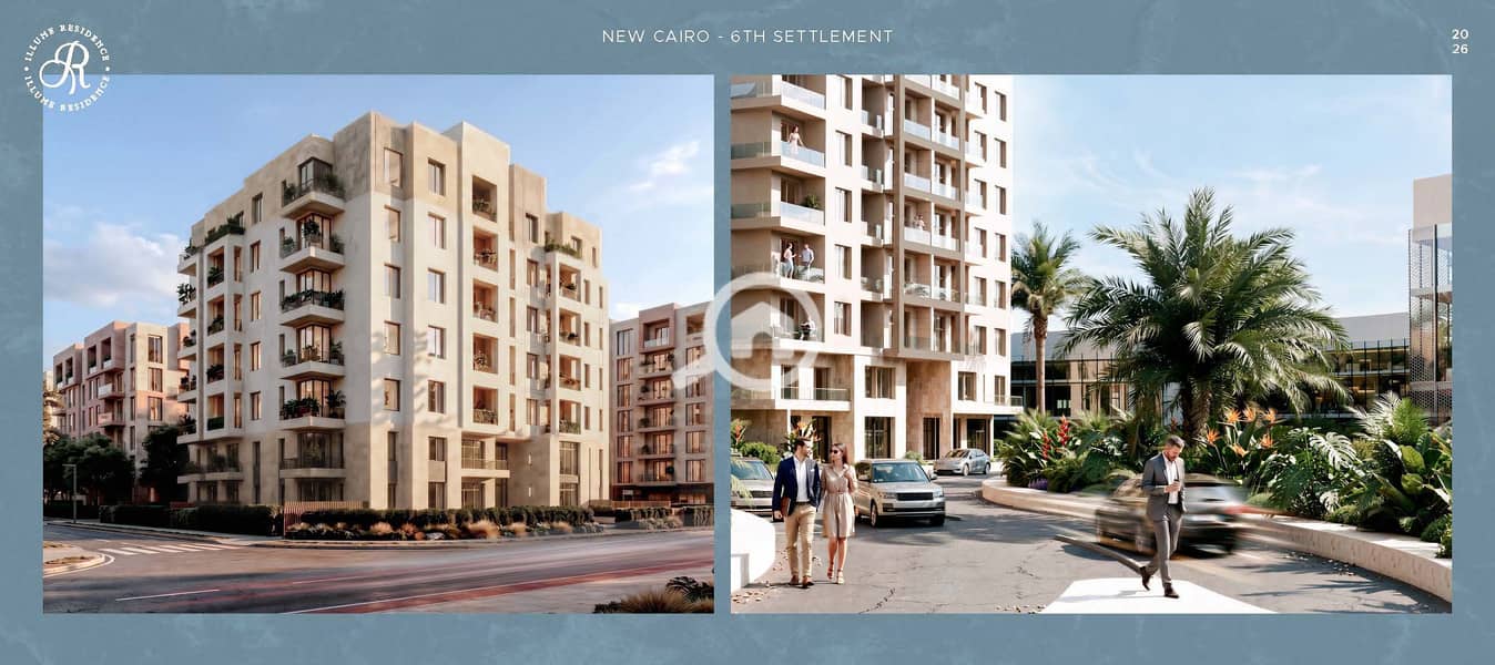 A studio at the cheapest price in the Sixth Settlement next to Al-Kazar in a luxurious compound by a company with a proven track record, with a down payment of 120,000 and a monthly installment of 18,000 overlooking the lakes. - Widok 3