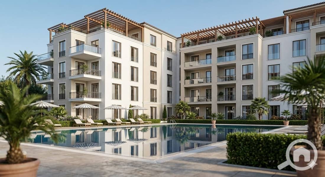 Invest wisely in the heart of Zayed: 3-bedroom apartment with all utilities and a lagoon view | Nozha - Sheikh Zayed - October - Ashgar District - Roc - Ansicht 2