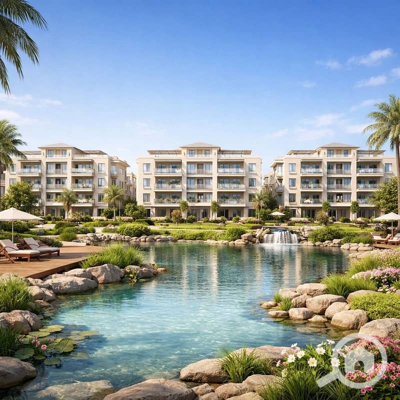 Invest wisely in the heart of Zayed: 3-bedroom apartment with all utilities and a lagoon view | Nozha - Sheikh Zayed - October - Ashgar District - Roc - Mehr