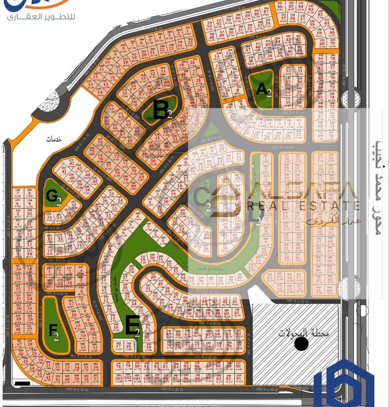 Land for sale in Al-Narges Al-Jadida, 500 square meters, double face, garden - Widok 3