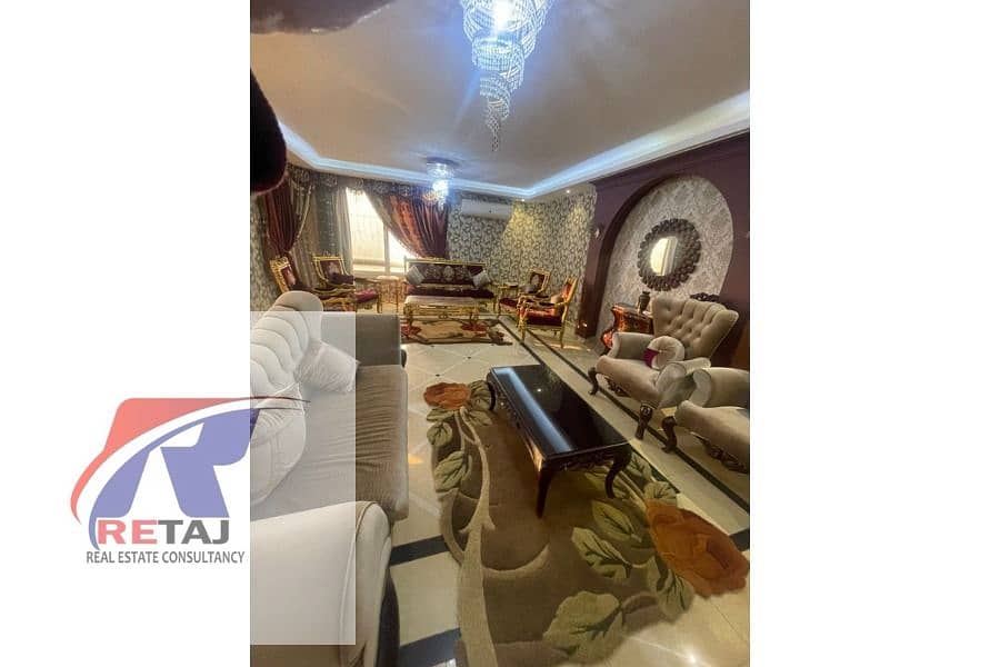 Furnished 3-bedroom, 2-bathroom apartment for rent overlooking Cairo Bank, Makram Extension, Nasr City. – pohled 2