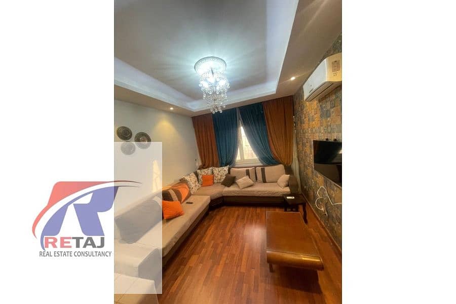 Furnished 3-bedroom, 2-bathroom apartment for rent overlooking Cairo Bank, Makram Extension, Nasr City. – pohled 4