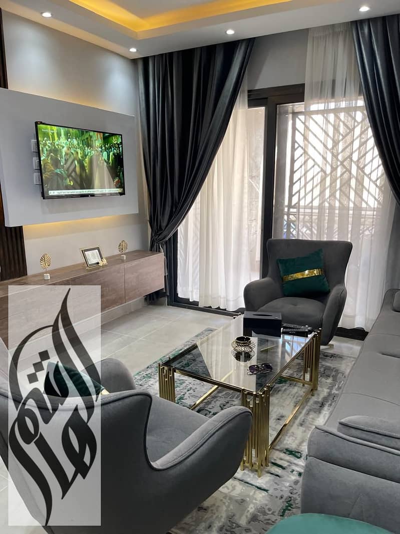 Luxury furnished 2-bedroom apartment with private garden, first occupancy, premium finishing, fully AC, close to services and mosque. – pohled 5