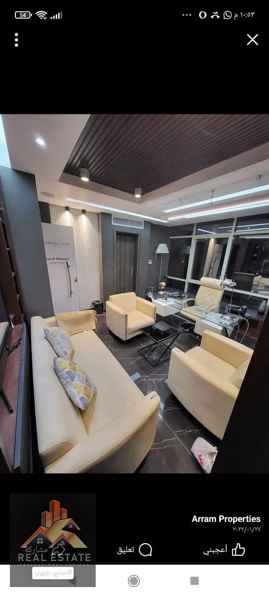 For rent furnished office, Revolution Street, Heliopolis, Cairo - More
