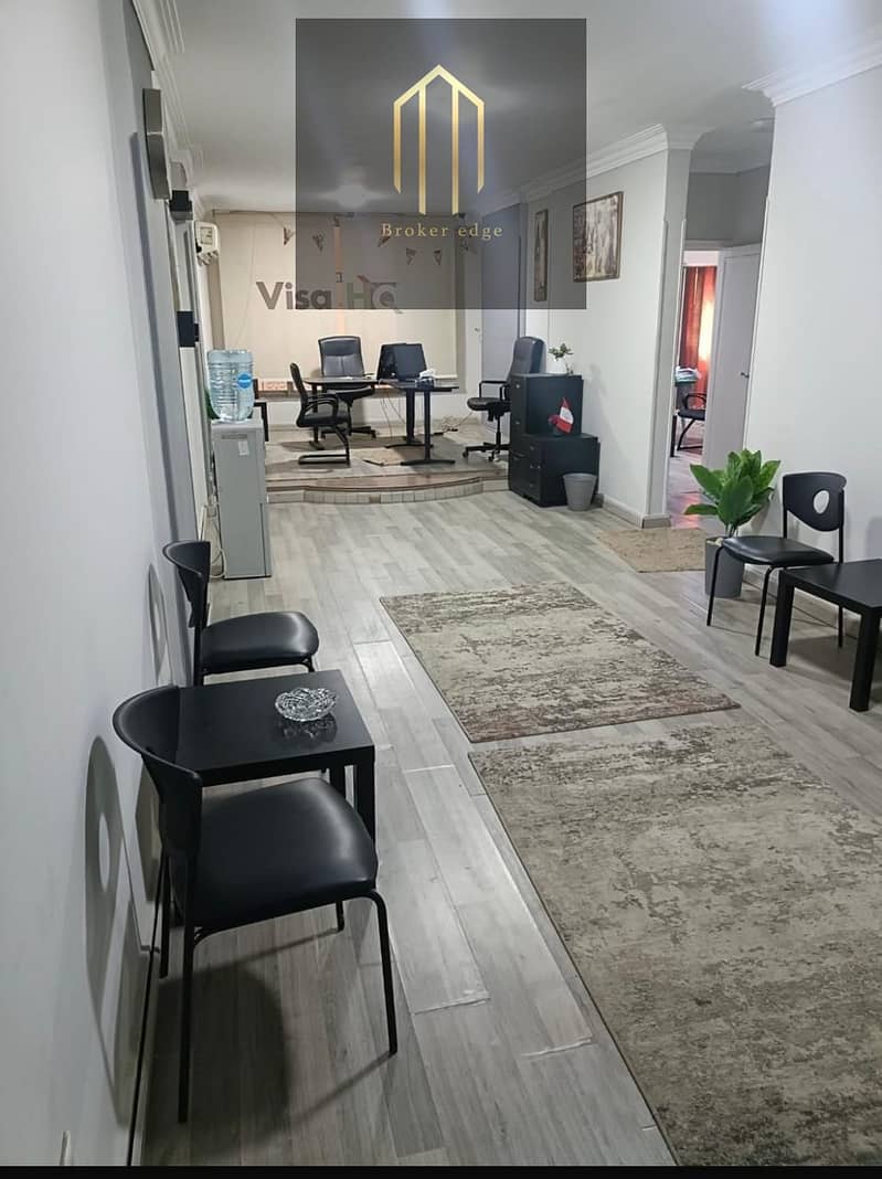 Furnished and air-conditioned office for rent 230 meters Egypt New Heliopolis. Main Tahrir Bridge Street, facade near the courthouse, 3 rooms – pohled 5