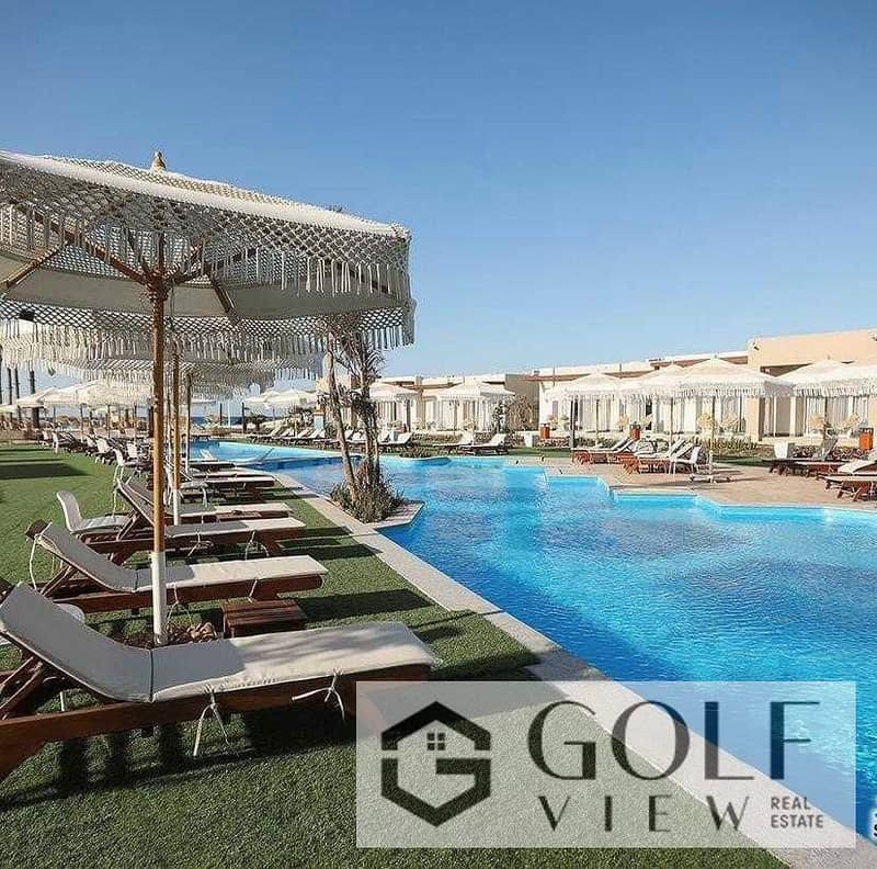 For quick sale, a chalet (two rooms) on the ground floor with a garden, prime location directly on the lake view in Jaya – Al Ahly Sabour - Ras El Hikma – North Coast - Więcej