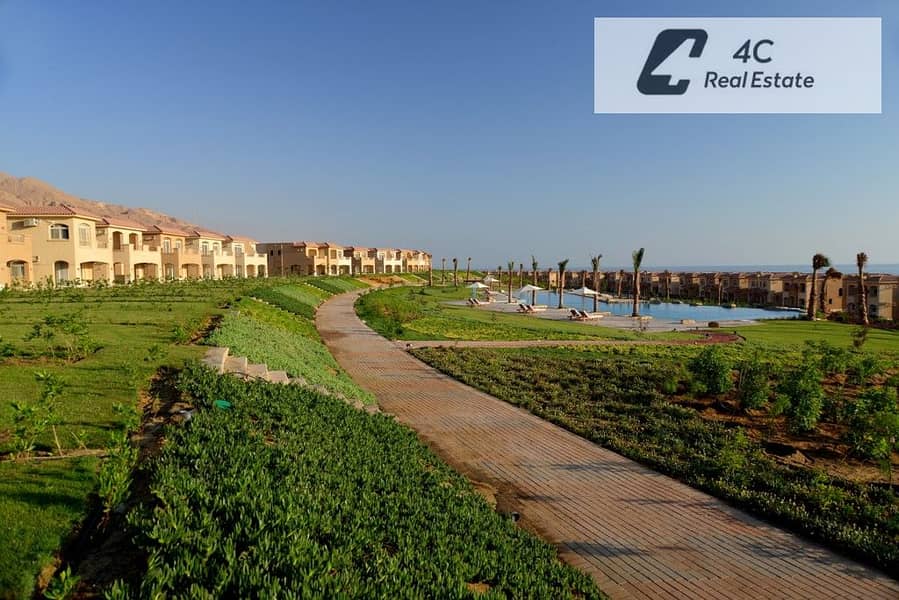 Under market price Townhouse for sale 150 m fully finished Prime location Second row directly on the sea in Telal Sokhna - Mehr