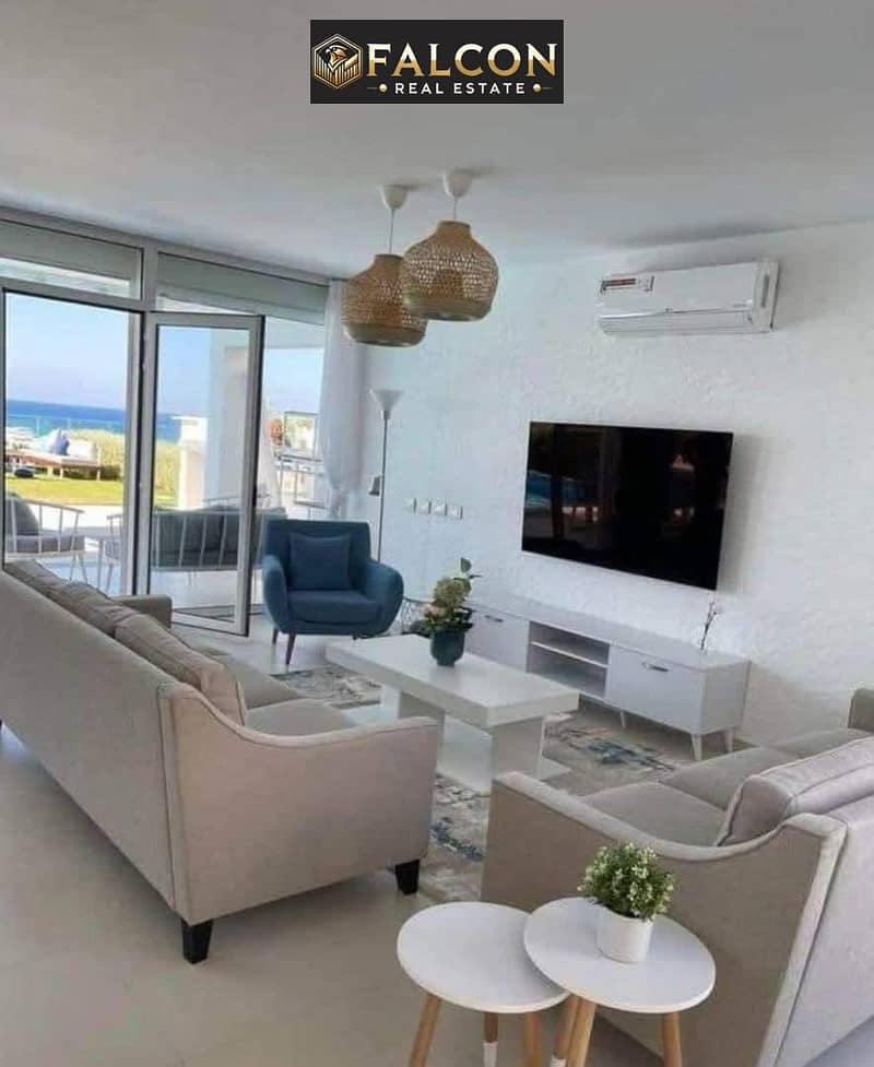 Chalet ready to move at Marseilia Beach 5, in the heart of Ras El Hekma. Fully finished with full sea and lagoon views; immediate delivery - Vista 2