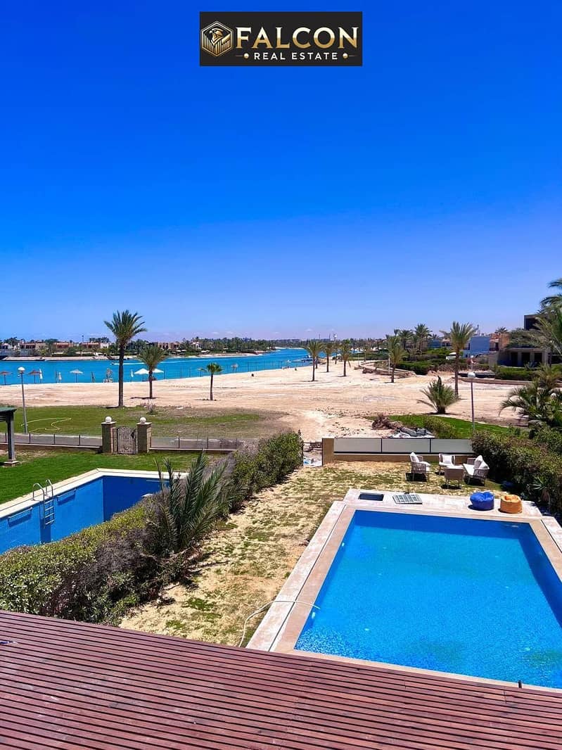 Chalet ready to move at Marseilia Beach 5, in the heart of Ras El Hekma. Fully finished with full sea and lagoon views; immediate delivery - Vista 5