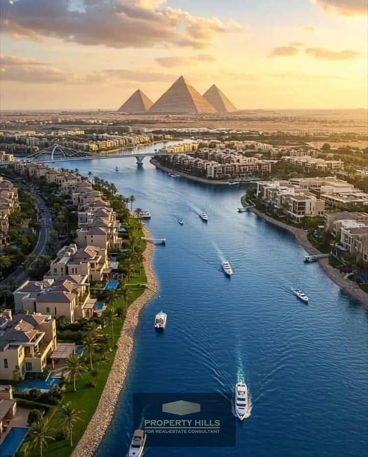 Twin villa finished directly on the Nile River in Sheikh Zayed next to New Giza near Sodic with installment options. - Widok 4
