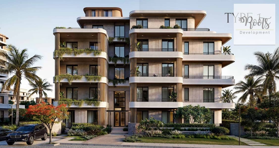 For sale Fully Finished Apartment 125 sqm, Landscape view, in Crescent Walk Compound - New Cairo - Widok 2