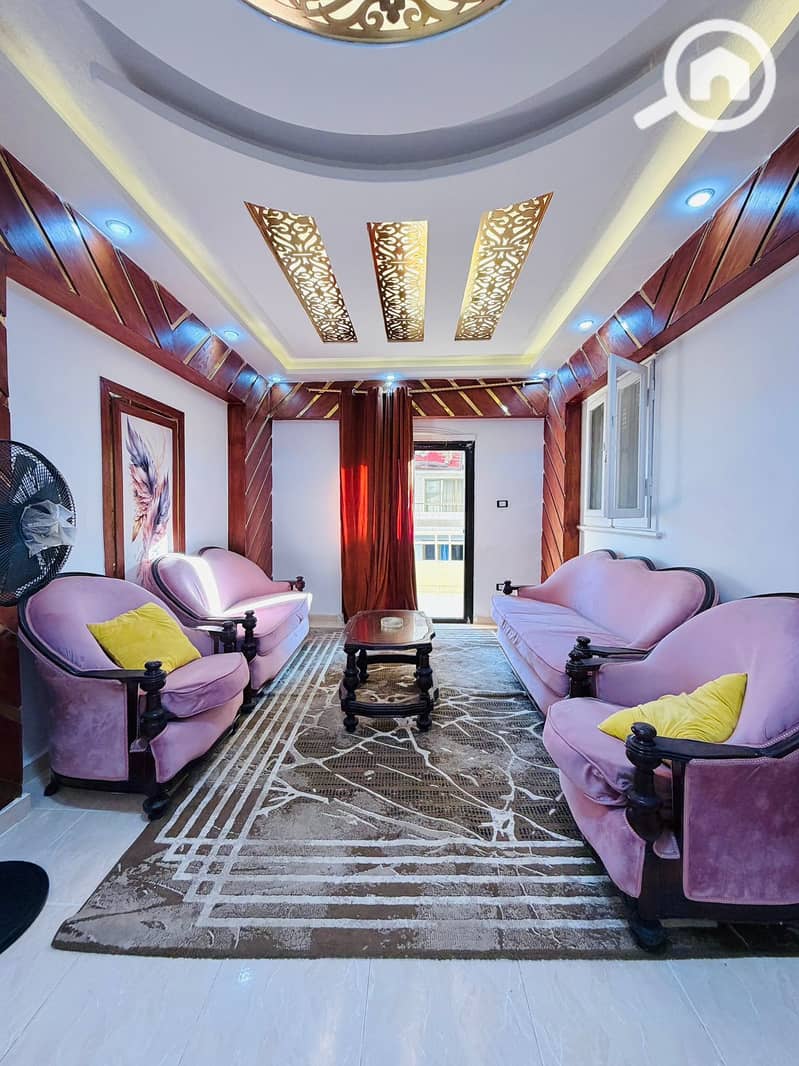 Apartment with furniture and appliances in Al-Ajmi, Banyan Beach, next to the main street, cash or installment over 12 months. - Meer