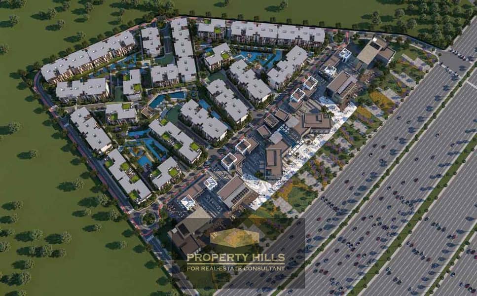 A spacious 4-room apartment in October Gardens with a down payment of 669,000 and the remaining amount in comfortable installments over the longest duration next to Roc Eden, Dream Land, Kanz, and Sun Capital. - Mehr