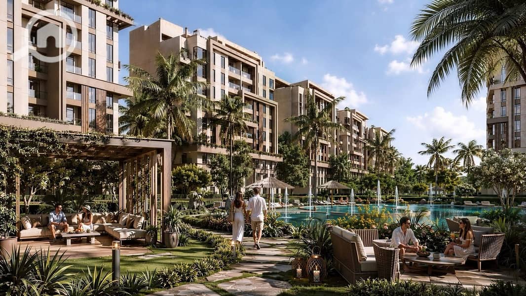 Ground floor apartment 94m with two bedrooms and a 40m garden overlooking the lakes and landscaping in a distinguished compound directly on the central garden, with a down payment of 177 thousand and a monthly installment of 24 thousand. - Widok 5