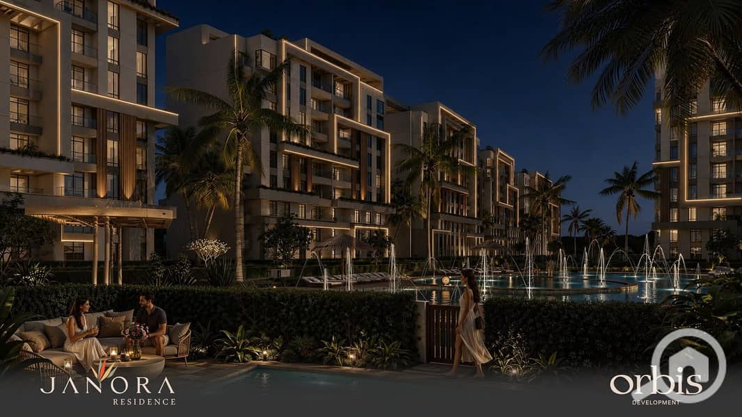 Ground floor apartment 94m with two bedrooms and a 40m garden overlooking the lakes and landscaping in a distinguished compound directly on the central garden, with a down payment of 177 thousand and a monthly installment of 24 thousand. - Więcej