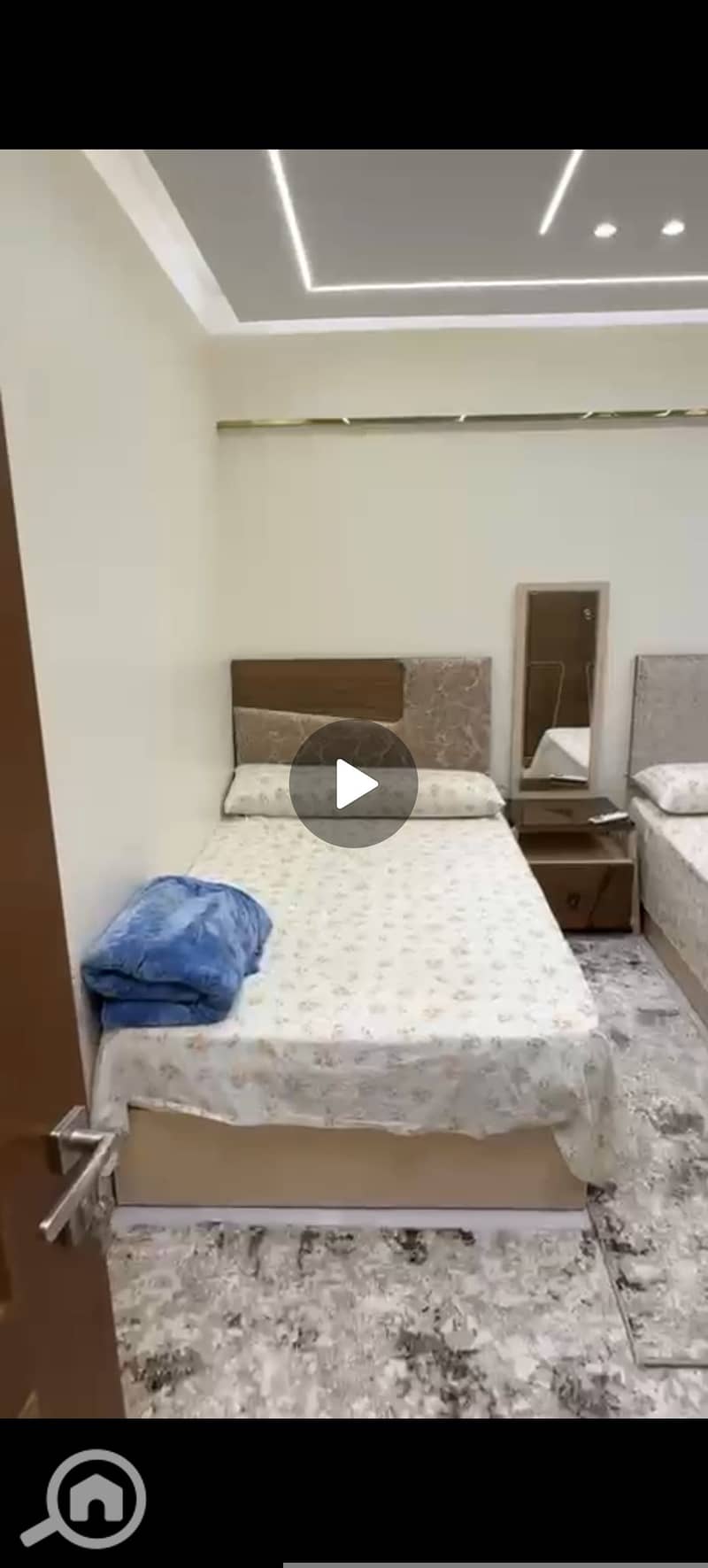 Furnished apartment for rent with three rooms and two bathrooms in Zahra Al-Maadi, Al-Maadi Dunes compound. There is security and guard service 24 hours, and there are 4 elevators. All services are available, and it's just minutes to Carrefour and a quarter of an hour to the Fifth Settlement. The apartment is on the fourth floor with a view of the fountain. It's a hotel-style apartment at an ordinary price requested 30,000 monthly. - Mehr