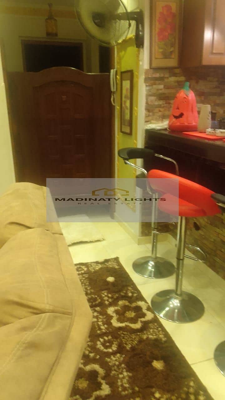 Apartment for sale in Madinaty, fully allocated all dues, 82 m B11, 2 bedrooms, 1 bathroom, first floor, garden view, directly next to services, special finishing, required 4,600,000 negotiable. Code o44 – pohled 3