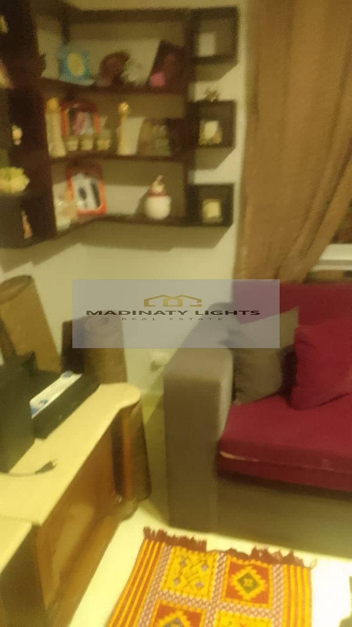 Apartment for sale in Madinaty, fully allocated all dues, 82 m B11, 2 bedrooms, 1 bathroom, first floor, garden view, directly next to services, special finishing, required 4,600,000 negotiable. Code o44 – pohled 5