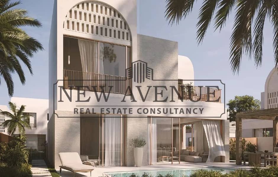 Elegant 4BR Twinhouse in Ramla by Marakez at Ras El Hekma | Ground Floor Layout on 531 sqm Plot with Large Covered Patio & Outdoor Terrace - Vista 2