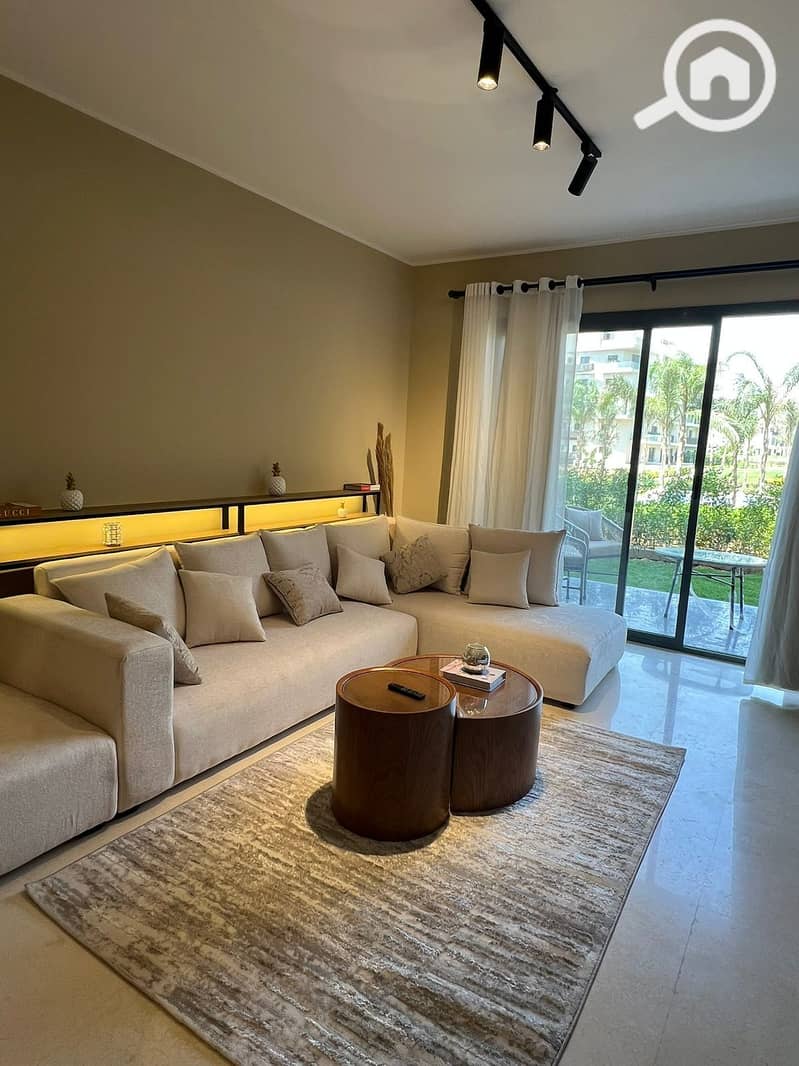 Fully Furnished Ground Floor Apartment with Private Garden for Rent in Sodic Villette V Residence - Widok 3