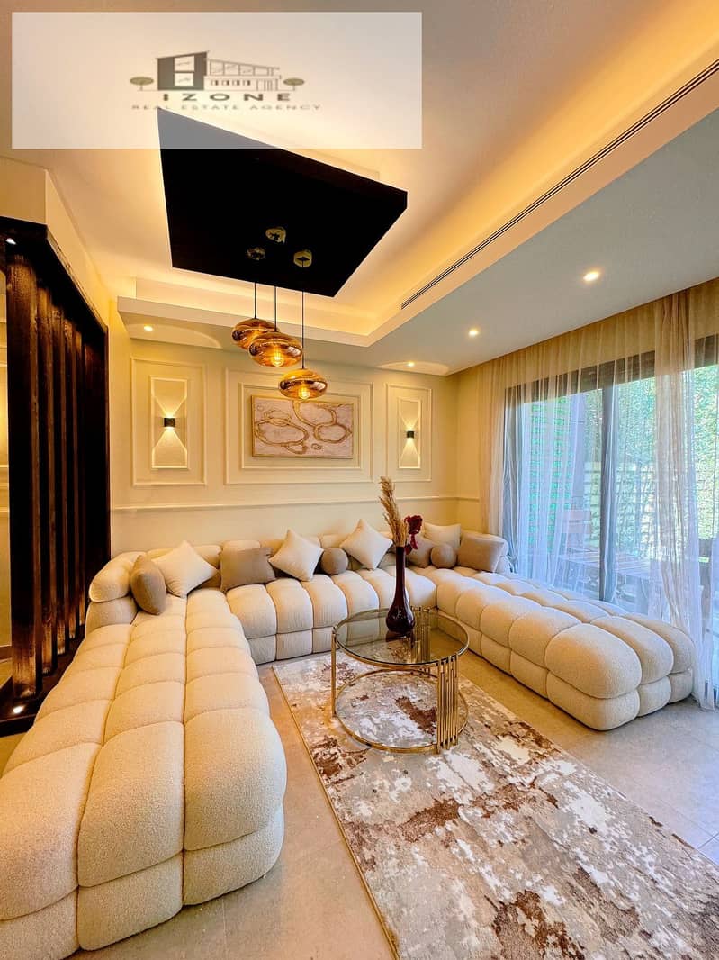First Use Fully Furnished Townhouse for Rent in Hyde Park New Cairo 200sqm 3 Bedrooms 3 Bathrooms Prime Location Ready to Move - Widok 2