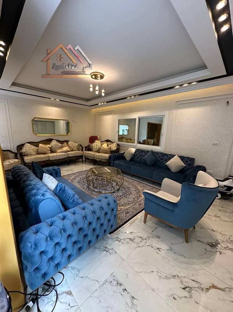 Furnished villa for rent in Madinaty, Model E, first occupancy, hotel-style furnishings with swimming pool and elevator. - Ansicht 3
